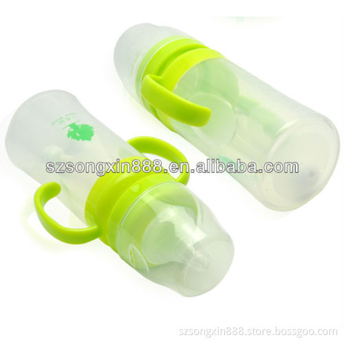 New design winding Baby Feeding Bottles (silicone baby bottle)